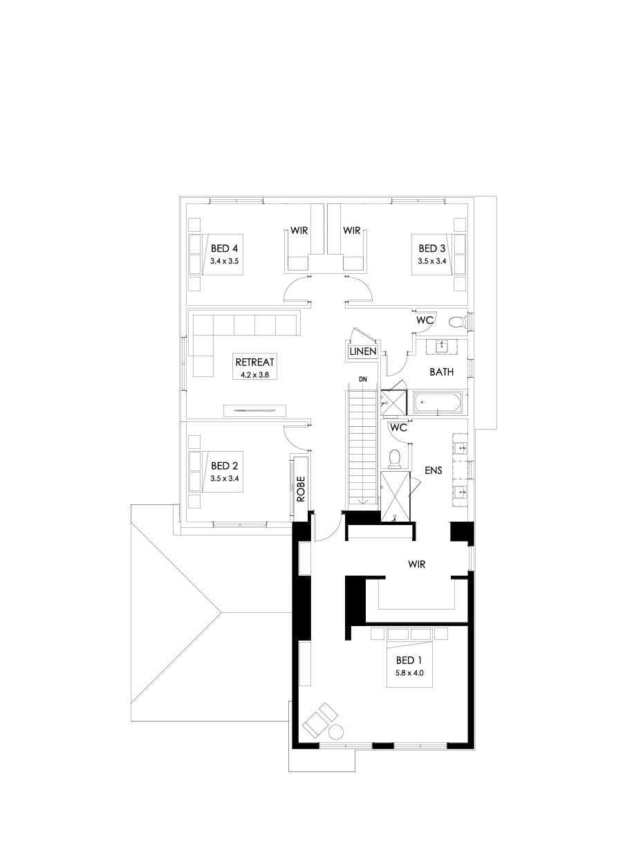 39 First Floor Floorplan (Alternate bed 1 )