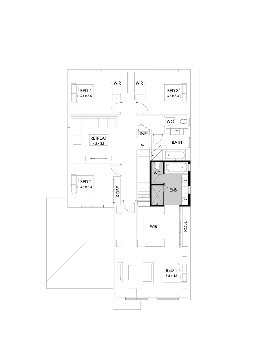 39 First Floor Floorplan (Bath to ensuite)
