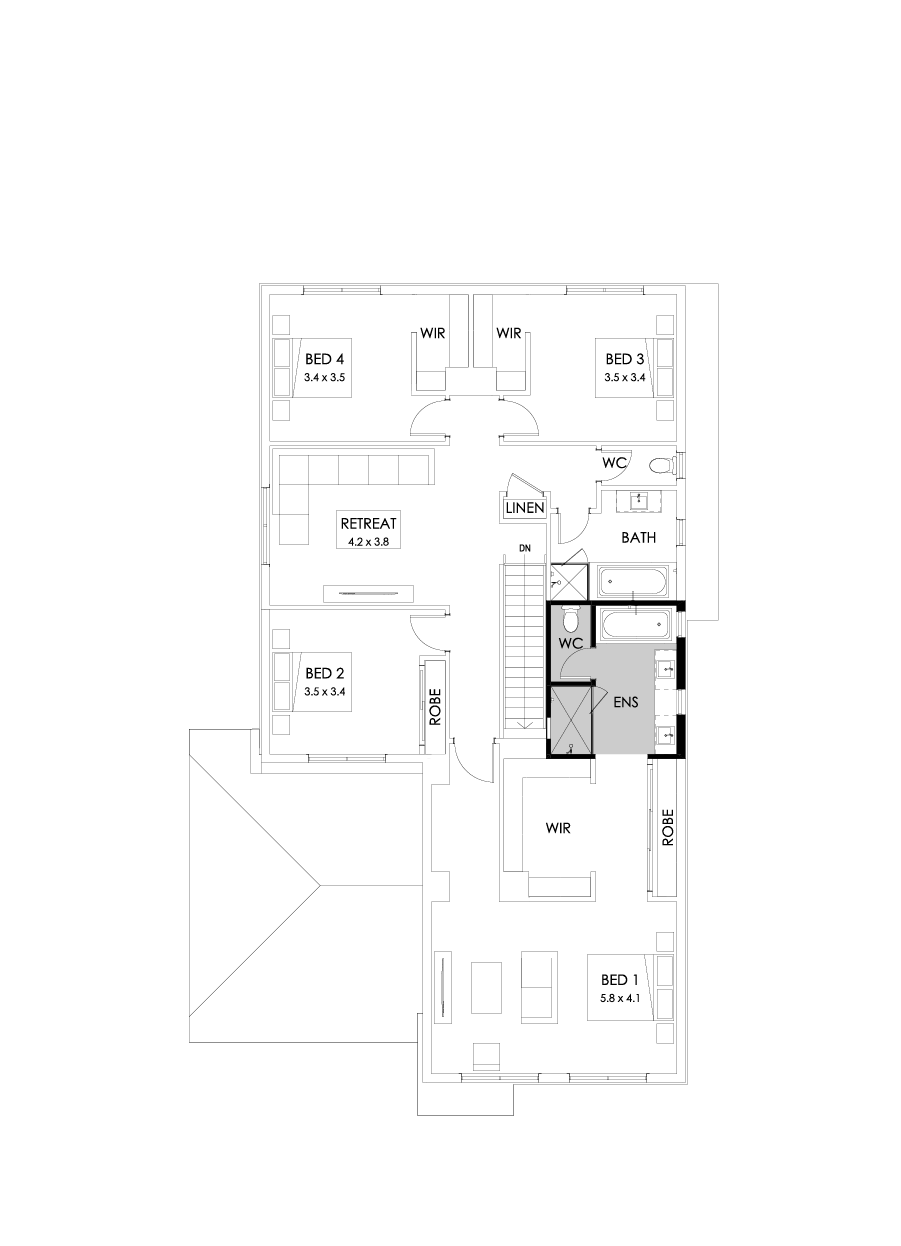 39 First Floor Floorplan (Bath to ensuite)