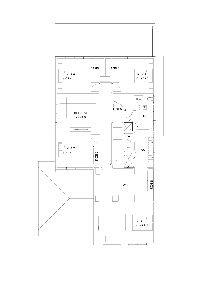 39 First Floor Floorplan (Larger kitchen and dining)