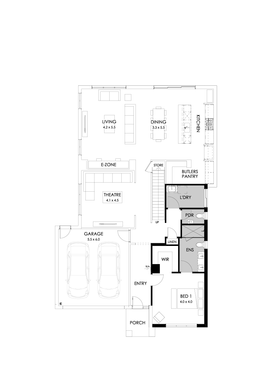 39 Ground Floor Floorplan (Additional bed 1)