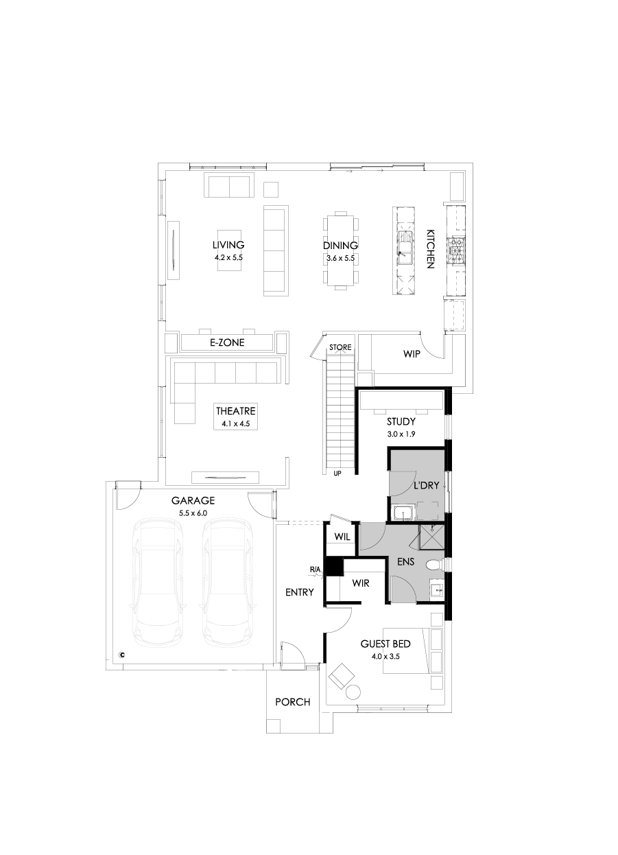 39 Ground Floor Floorplan (Guest bedroom)