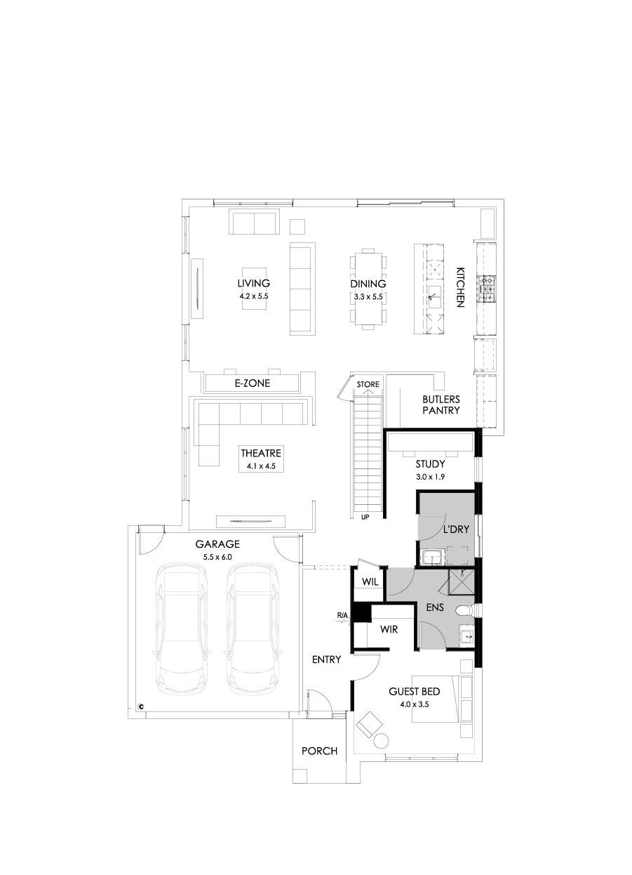 39 Ground Floor Floorplan (Guest bedroom)