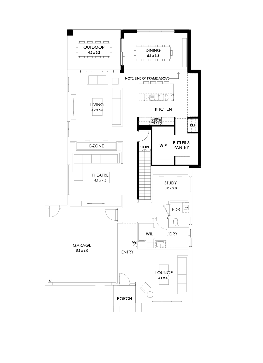 39 Ground Floor Floorplan (Larger kitchen and dining)