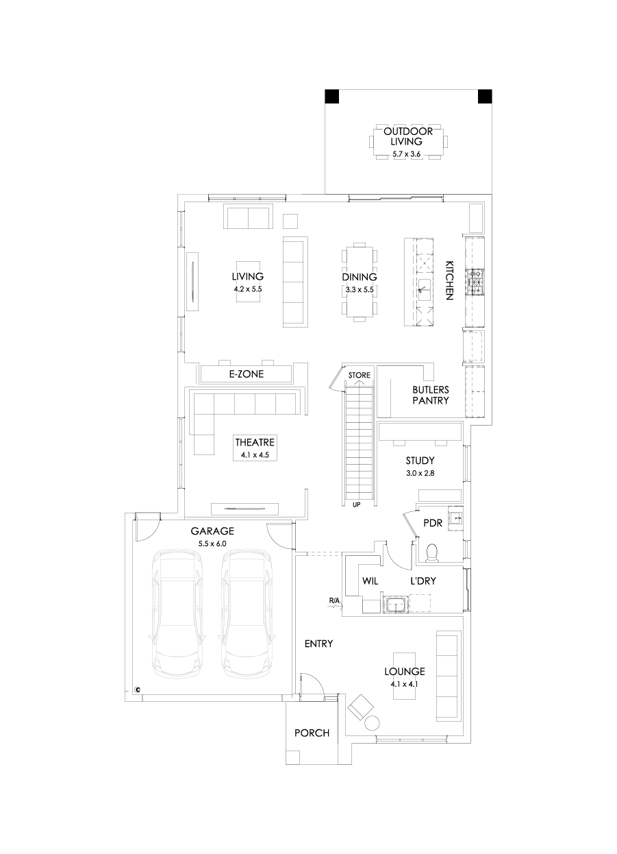 39 Ground Floor Floorplan (Outdoor living)