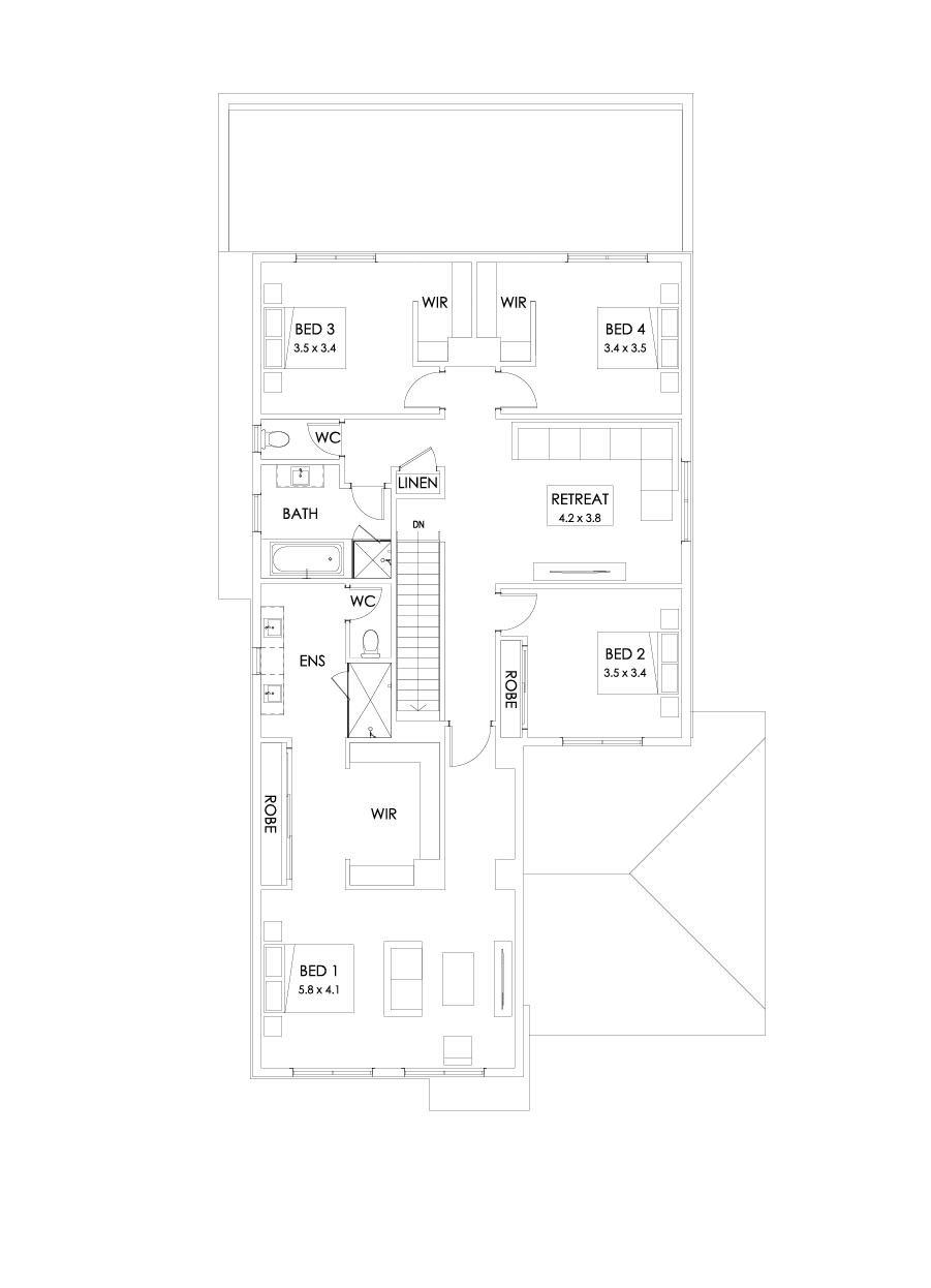 39 First Floor Floorplan (Grand outdoor living - Flipped)