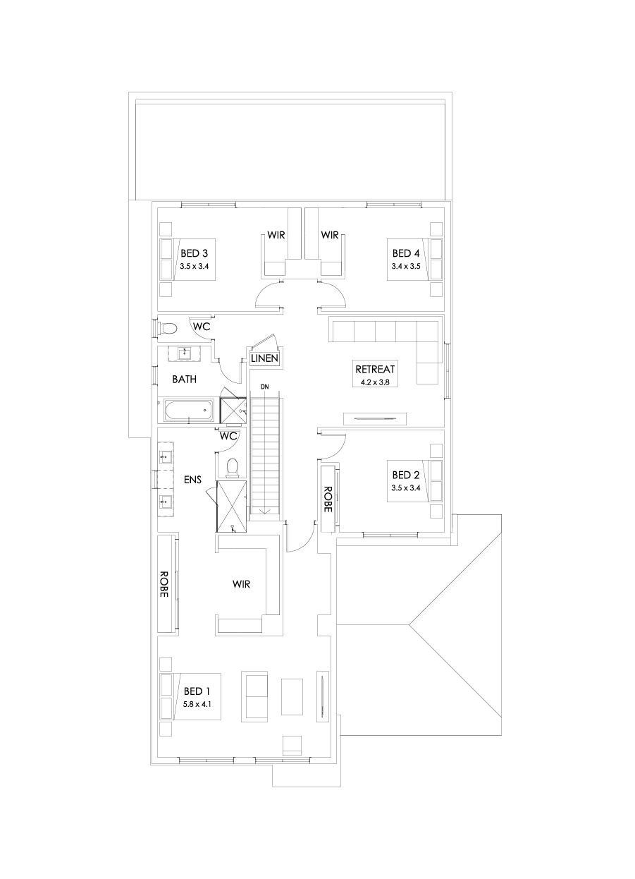 39 First Floor Floorplan (Grand outdoor living - Flipped)