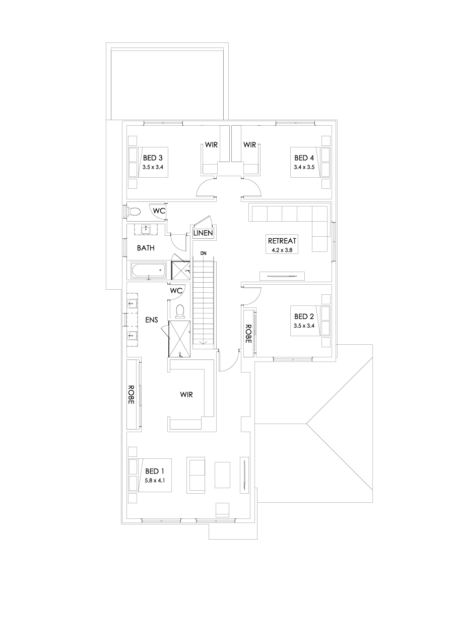 39 First Floor Floorplan (Outdoor living - Flipped)