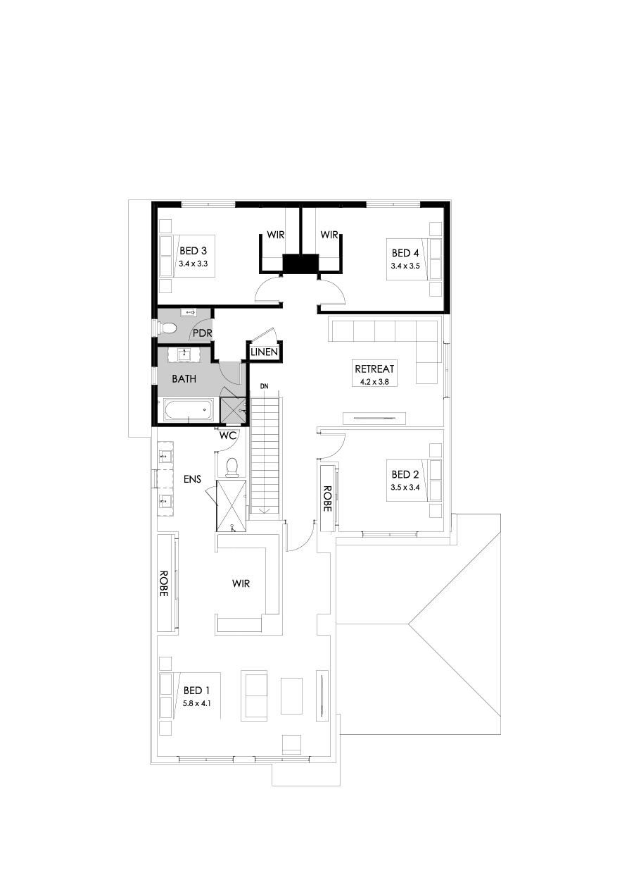 39 First Floor Floorplan (Powder room - Flipped)