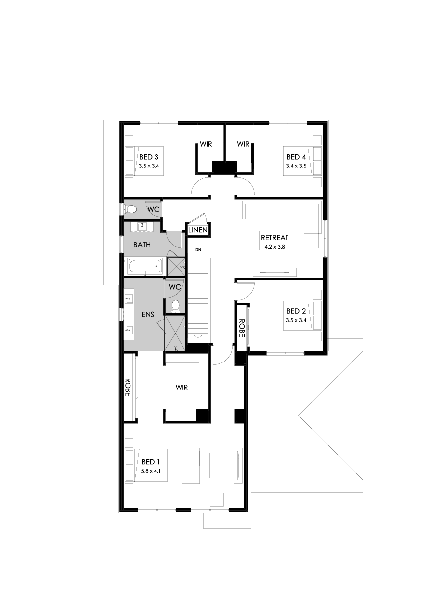 39 First Floor Floorplan (Standard - Flipped)