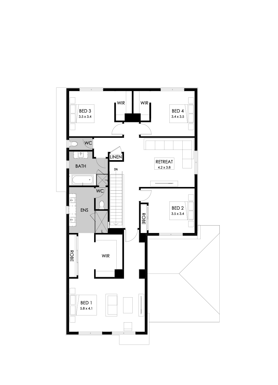 39 First Floor Floorplan (Standard - Flipped)