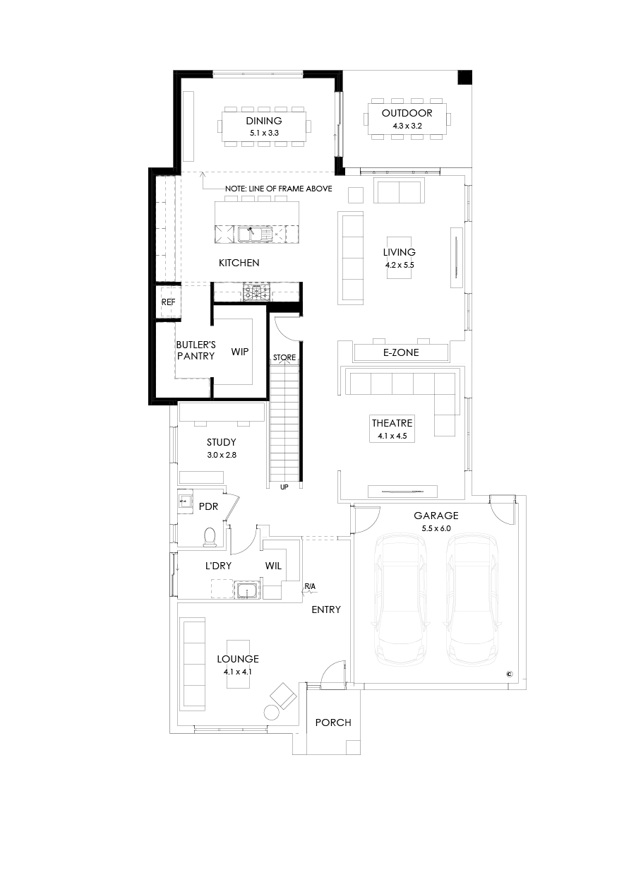 39 Ground Floor Floorplan (Larger kitchen and dining - Flipped)