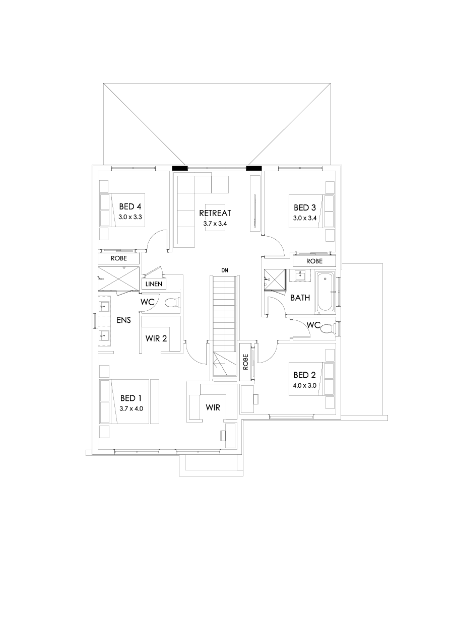 27 First Floor Floorplan (Grand outdoor living - Flipped)