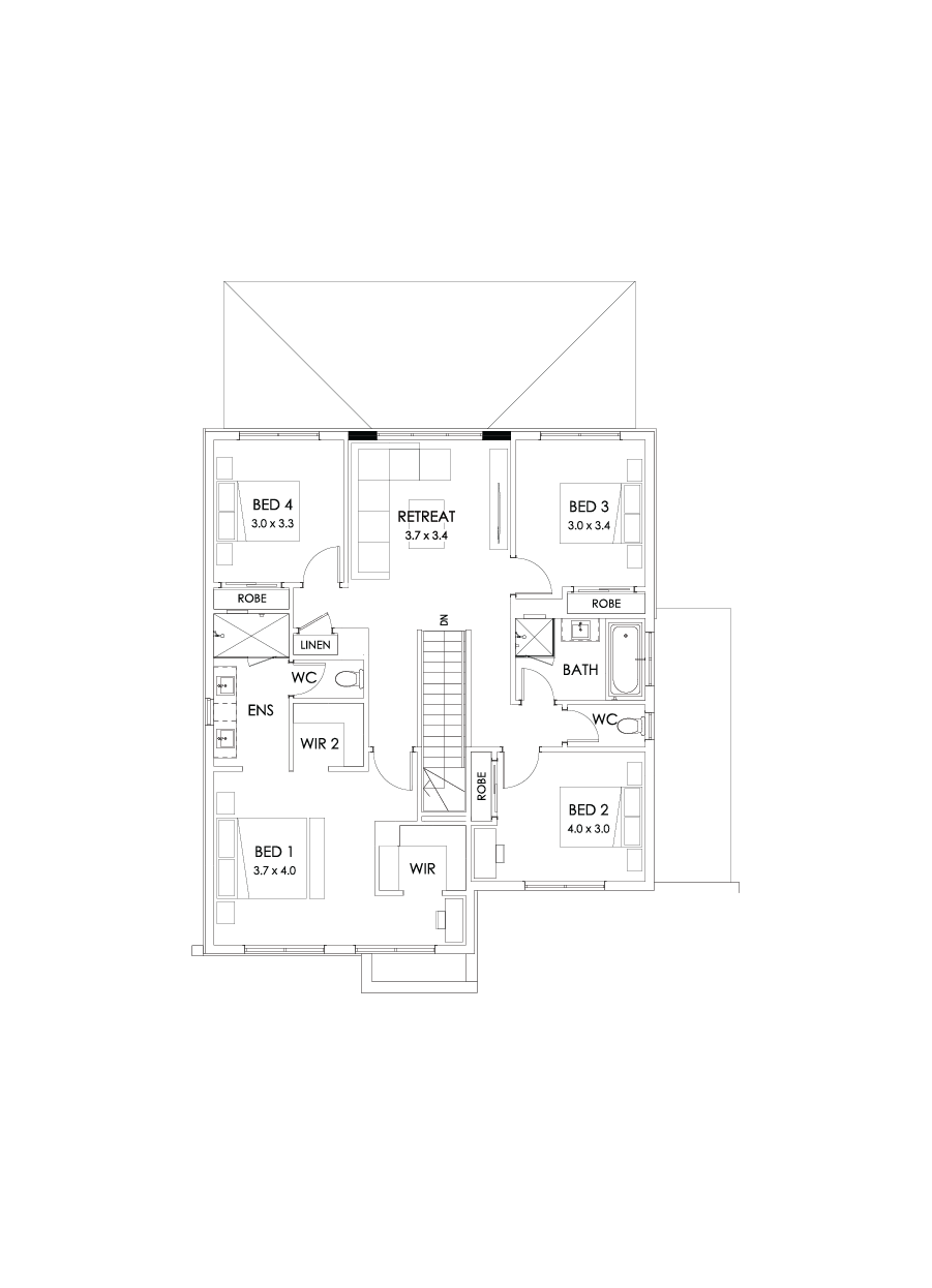 27 First Floor Floorplan (Grand outdoor living - Flipped)