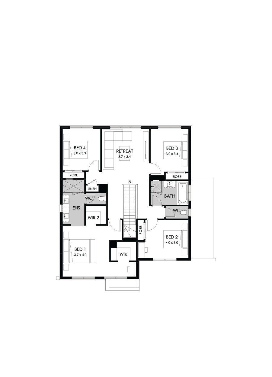 27 First Floor Floorplan (Standard - Flipped)