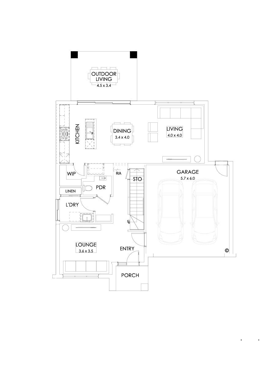 27 Ground Floor Floorplan (Outdoor living - Flipped)