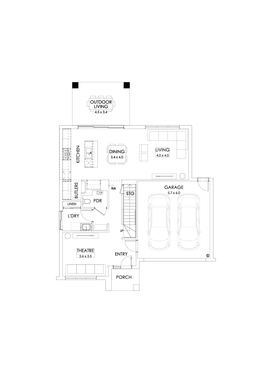 27 Ground Floor Floorplan (Outdoor living - Flipped)