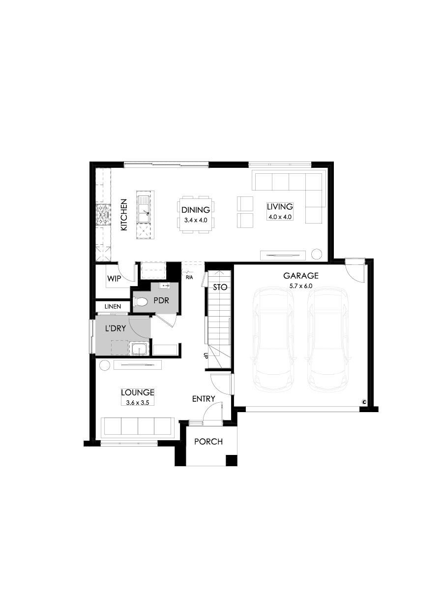 27 Ground Floor Floorplan (Standard - Flipped)