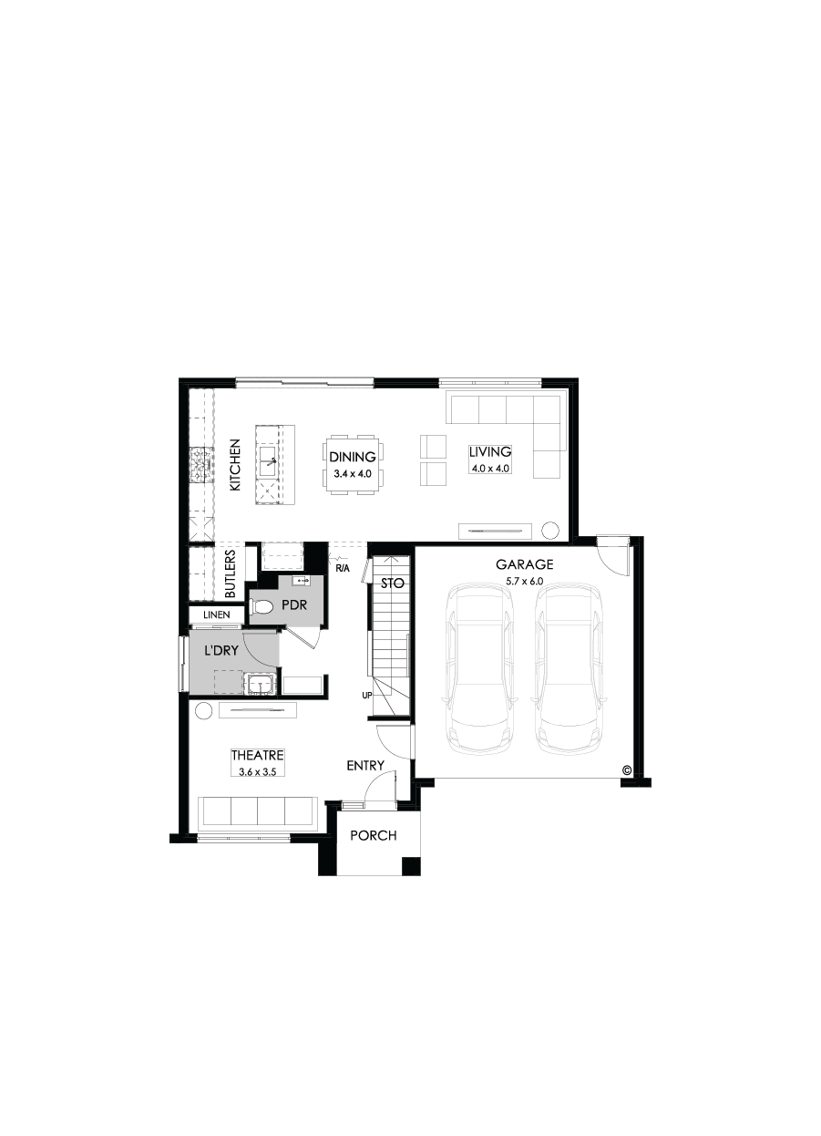 27 Ground Floor Floorplan (Standard - Flipped)