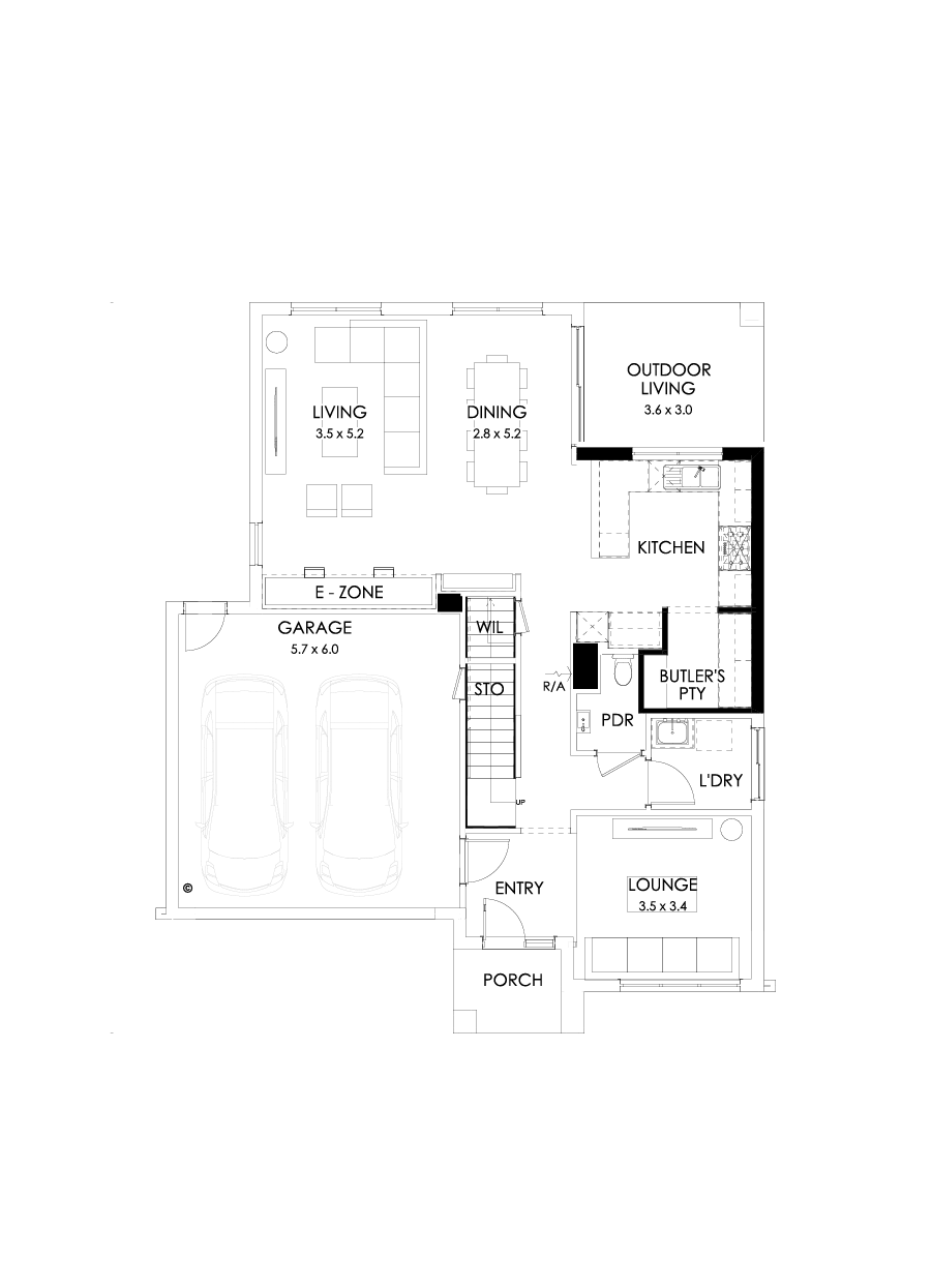 31 Ground Floor Floorplan (Butler's pantry - Included)