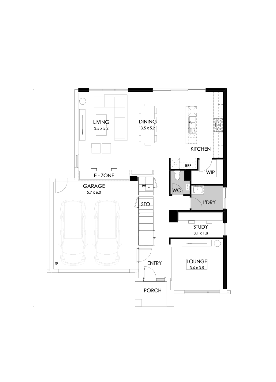 31 Ground Floor Floorplan (Larger living)