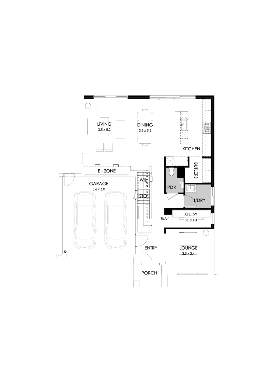 31 Ground Floor Floorplan (Larger living)
