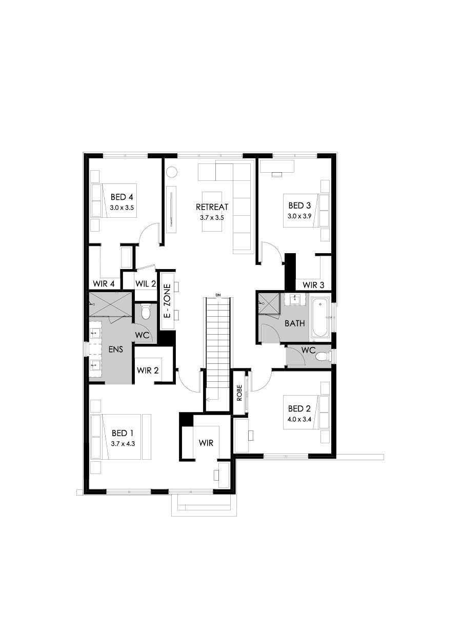 31 First Floor Floorplan (Standard - Flipped)