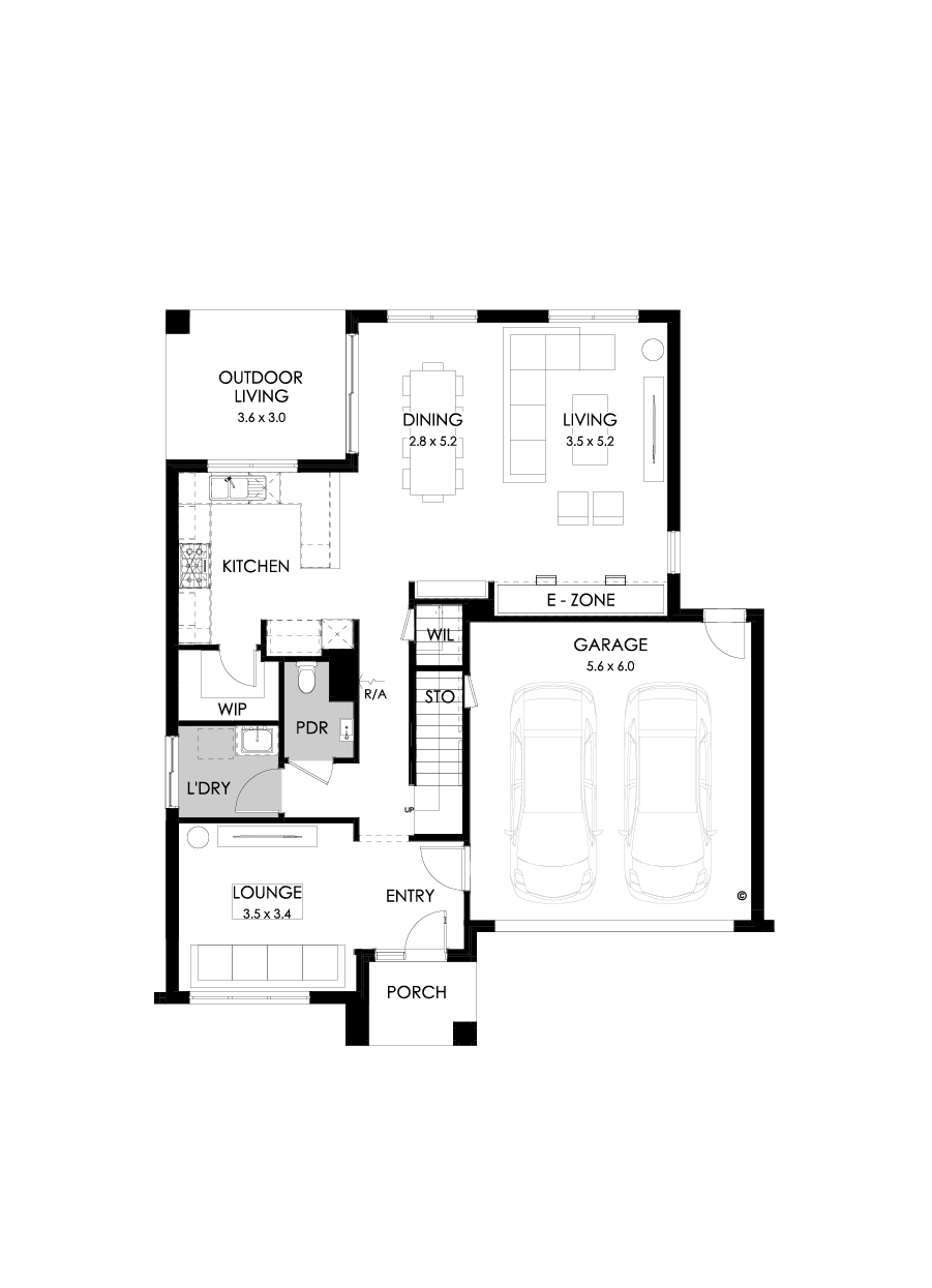 31 Ground Floor Floorplan (Standard - Flipped)