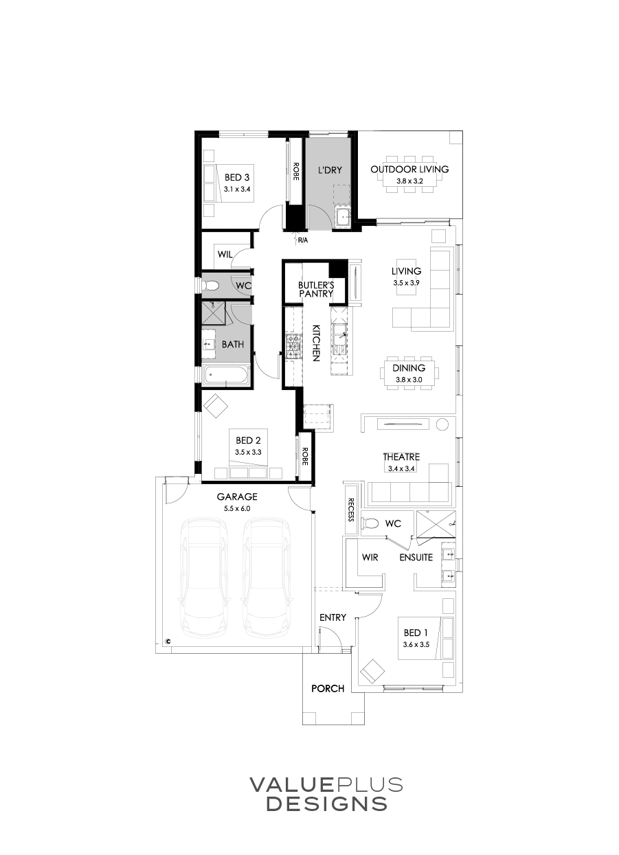 23  Floor Floorplan (3 bedroom)