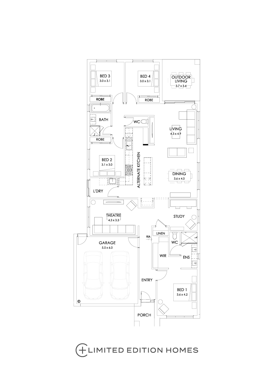 26  Floor Floorplan (Alternate kitchen)
