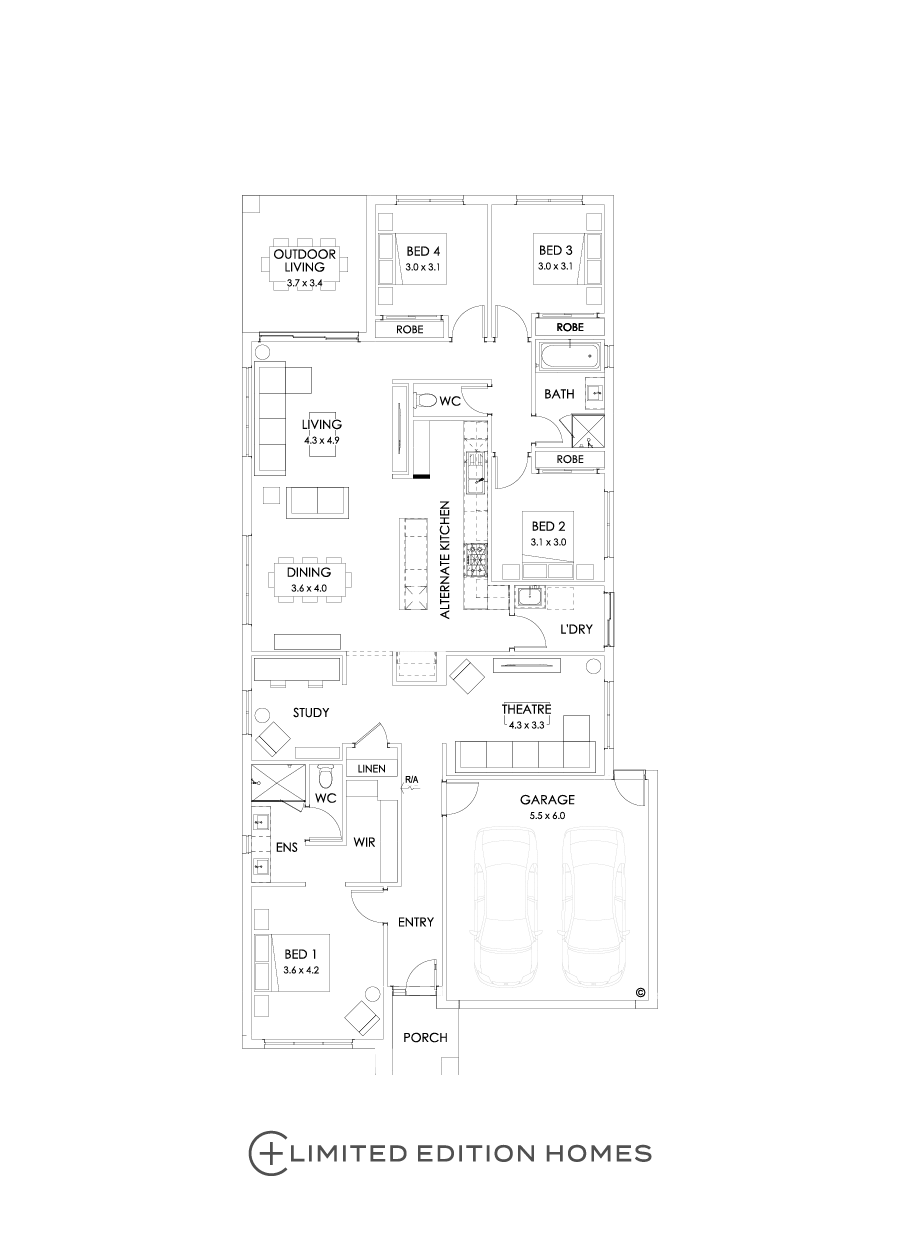 26  Floor Floorplan (Alternate kitchen - Flipped)