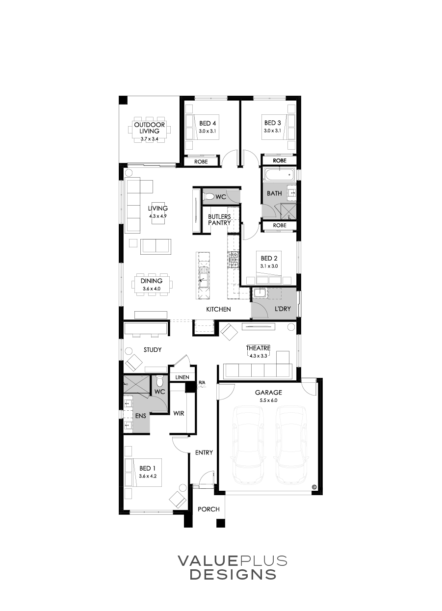 26  Floor Floorplan (Standard - Flipped)