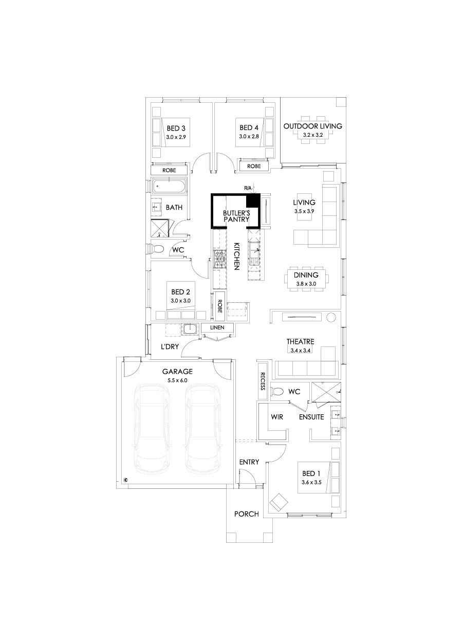 23  Floor Floorplan (Butler's pantry - Included)