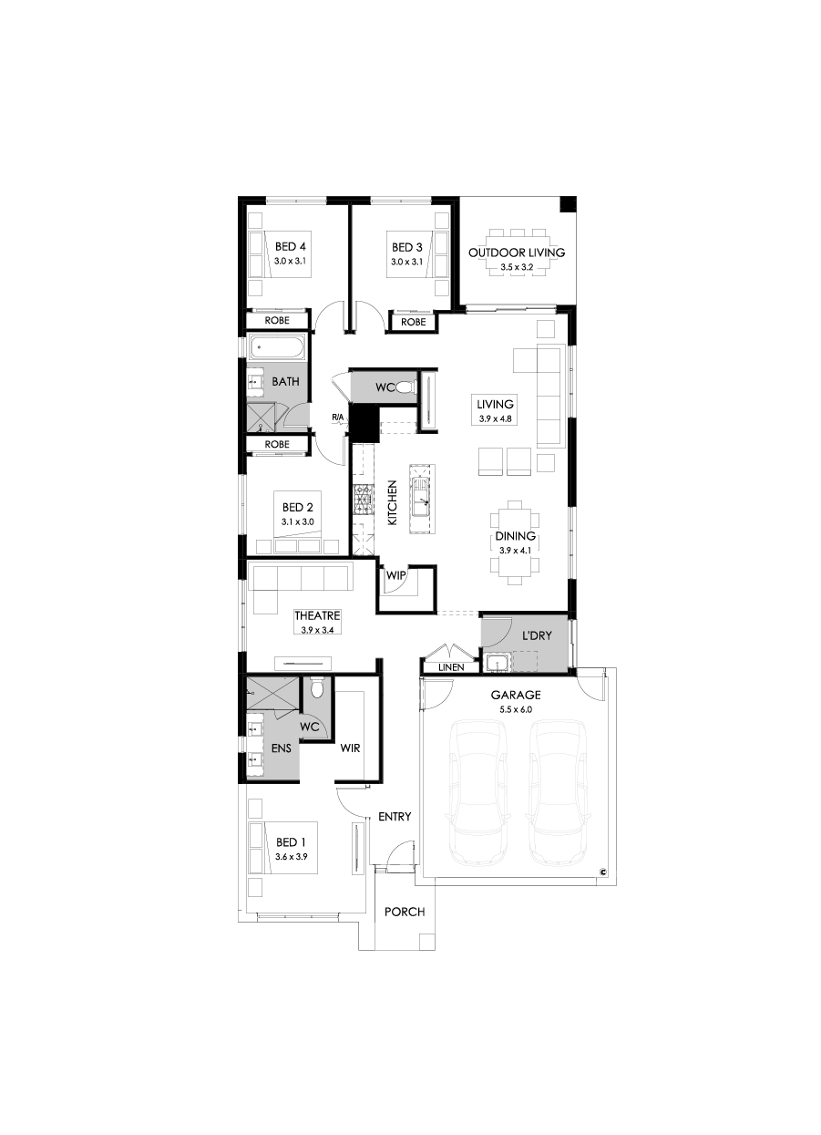 24  Floor Floorplan (Rear flip - Flipped)