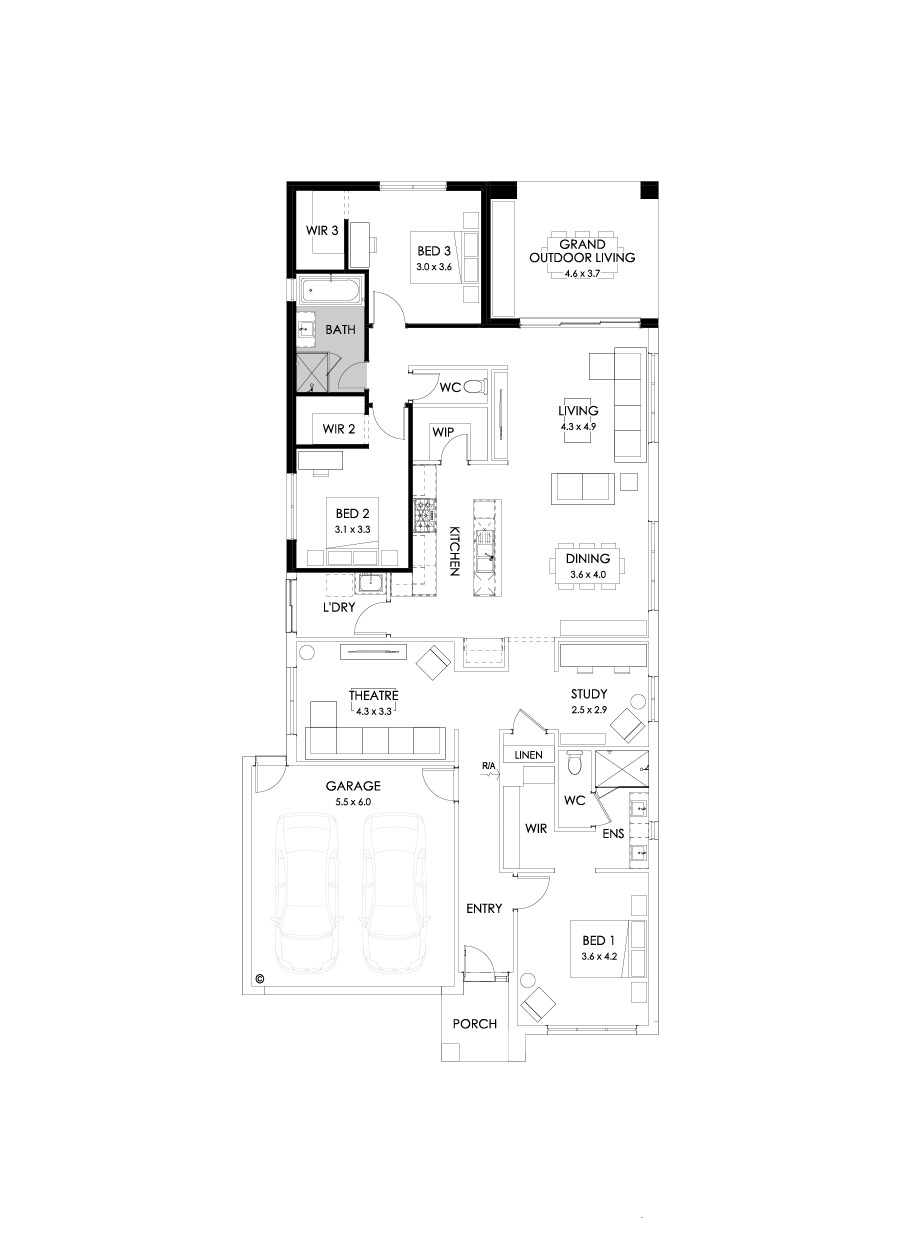 26  Floor Floorplan (3 bedroom)