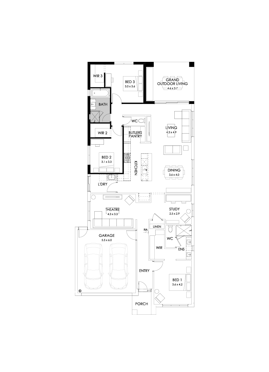 26  Floor Floorplan (3 bedroom)