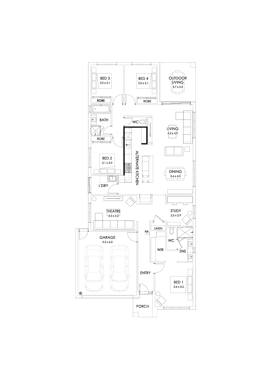 26  Floor Floorplan (Alternate kitchen)