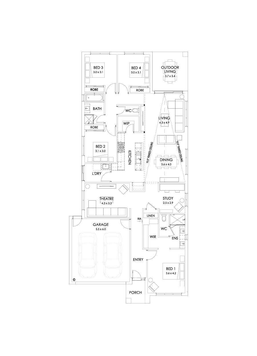26  Floor Floorplan (Raked ceiling)