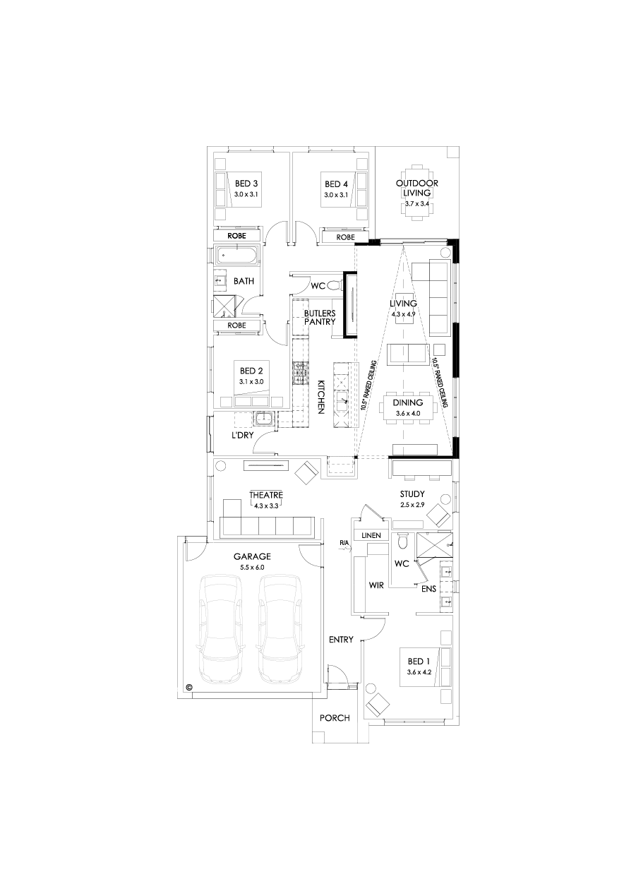 26  Floor Floorplan (Raked ceiling)