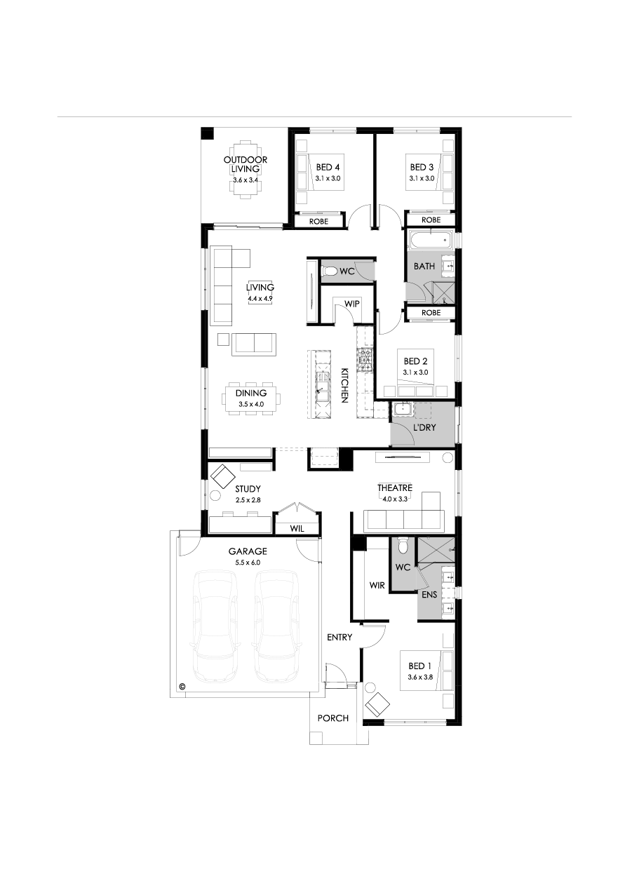 26  Floor Floorplan (Rear flip)