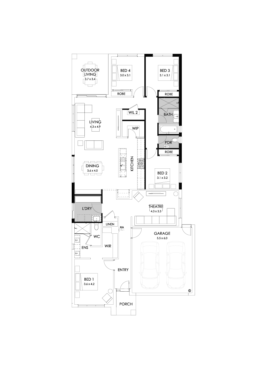 26  Floor Floorplan (Bathroom upgrade - Flipped)