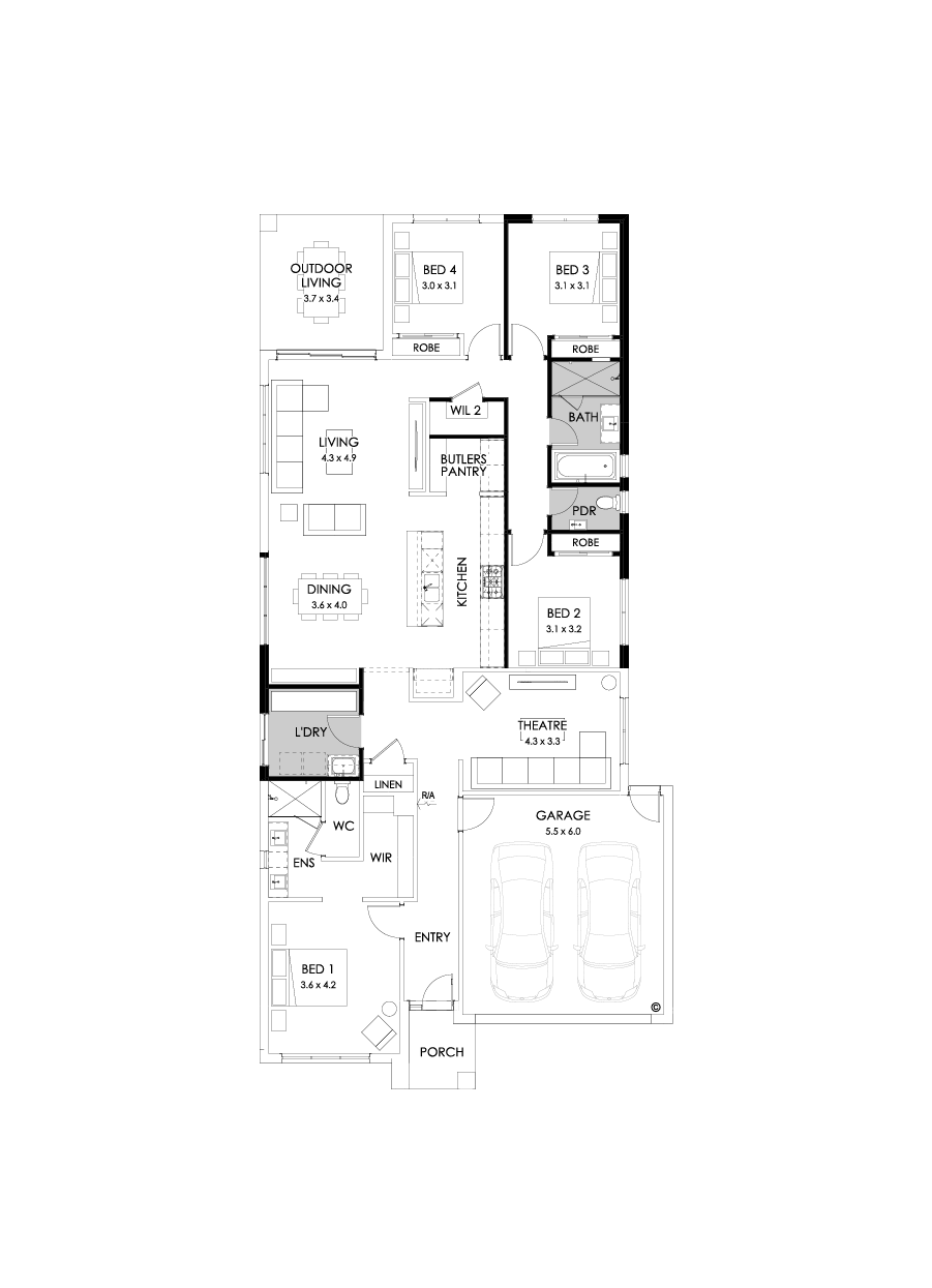 26  Floor Floorplan (Bathroom upgrade - Flipped)