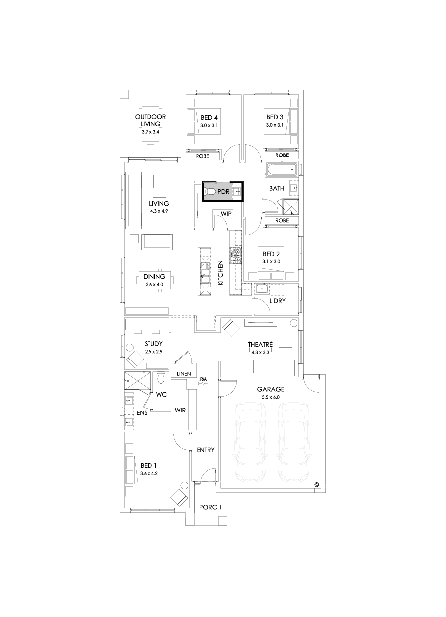 26  Floor Floorplan (Powder room - Flipped)