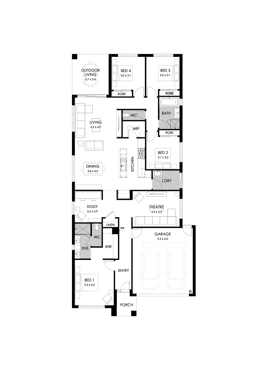 26  Floor Floorplan (Standard - Flipped)