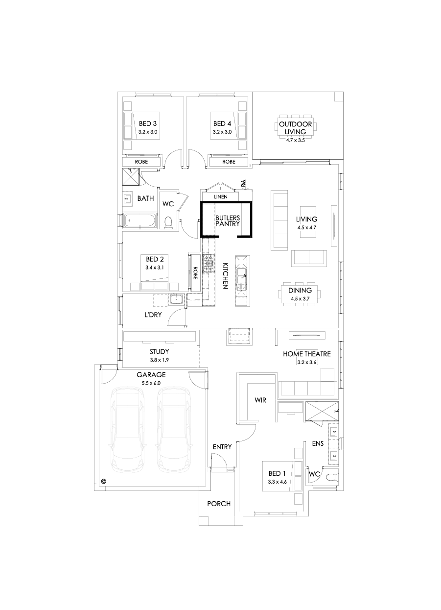 27  Floor Floorplan (Butler's pantry - Included)