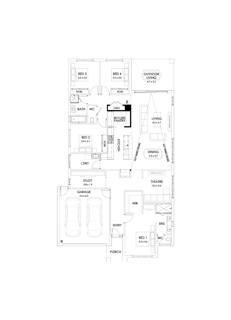 27  Floor Floorplan (Raked ceiling 10.5 degree)