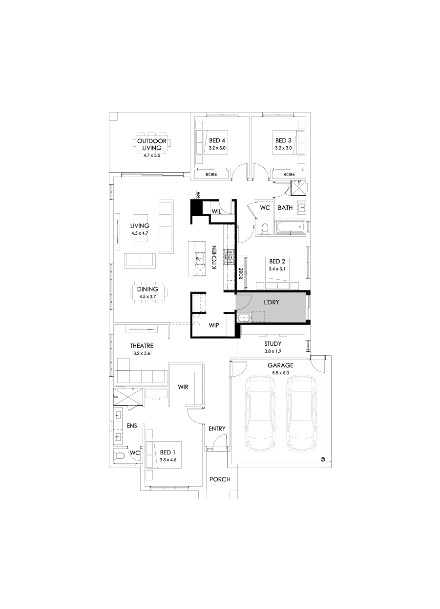 27  Floor Floorplan (Alternate kitchen - Flipped)