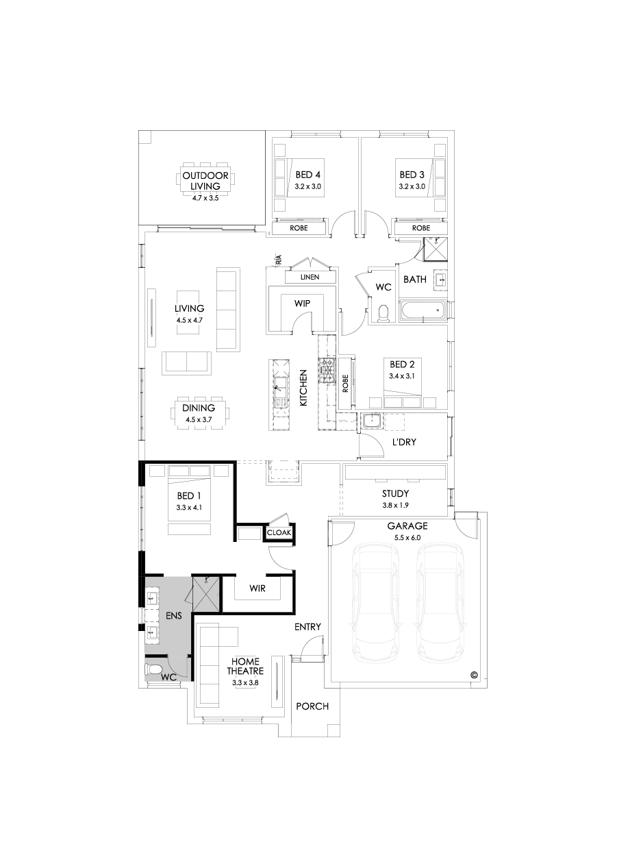 27  Floor Floorplan (Alternate theatre - Flipped)