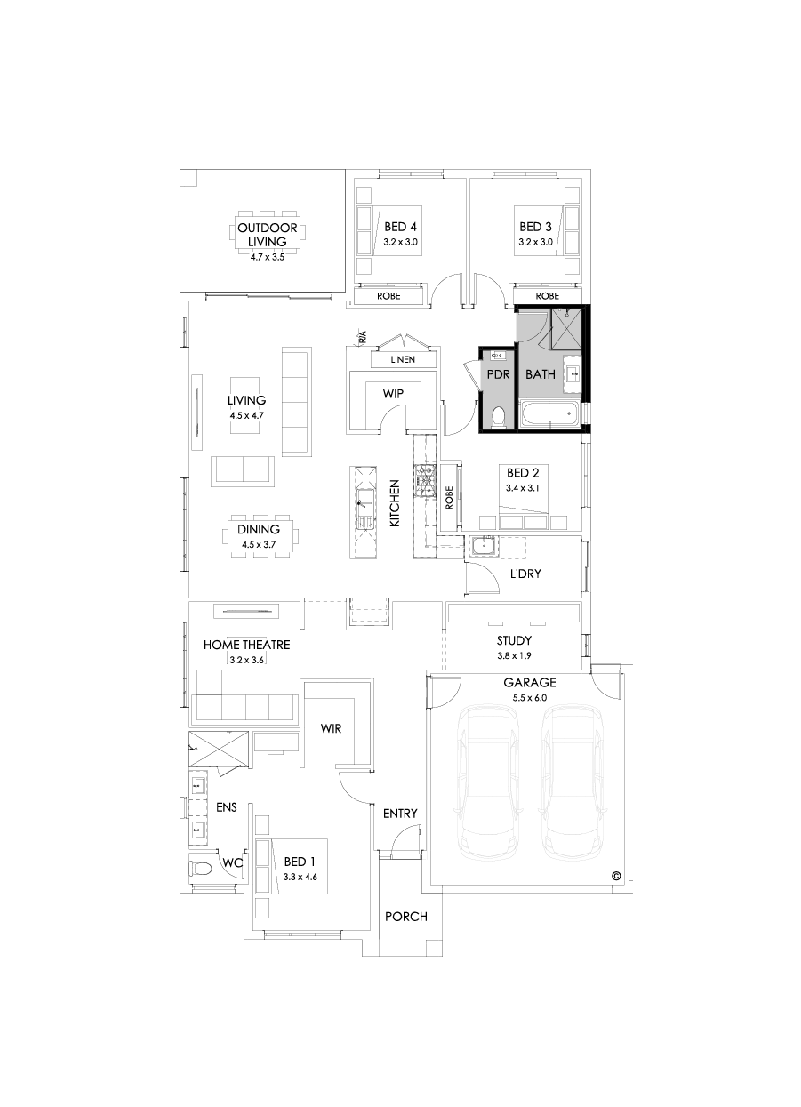 27  Floor Floorplan (Powder room - Flipped)