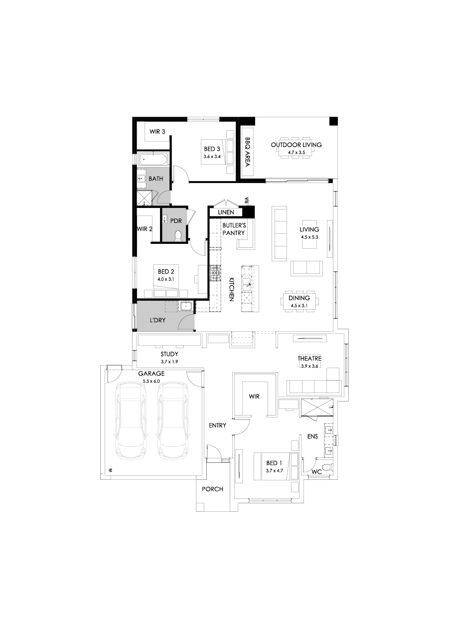 28  Floor Floorplan (3 bedrooms)